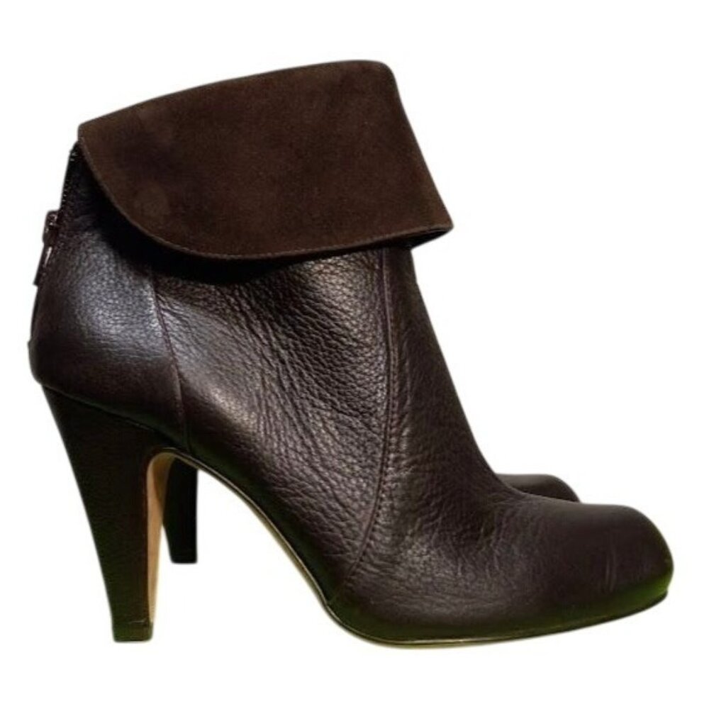 Jessica Bennett Women's Dark Brown Leather Nixie Ankle Boots Women's 8M NWOB - Picture 2 of 12